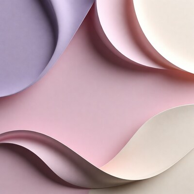Abstract pastel paper waves