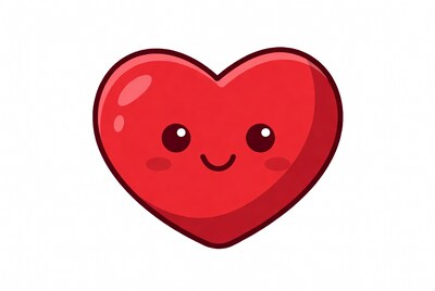 Cute red heart emoji