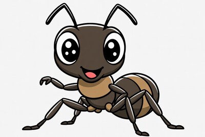 Cartoon Ant Smiling
