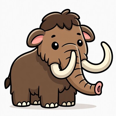 Cartoon Mammoth Illustration