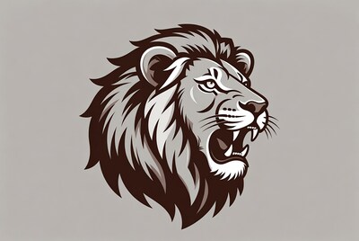 Lion Head Logo Illustration