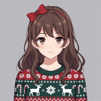 Girl in Christmas Sweater