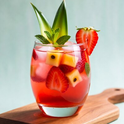 Strawberry Melon Cocktail Drink