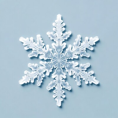 Snowflake on blue background