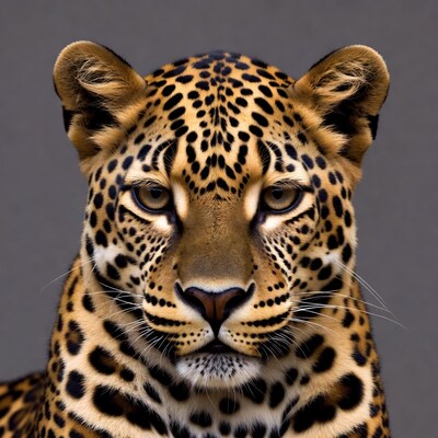 Leopard close up portrait