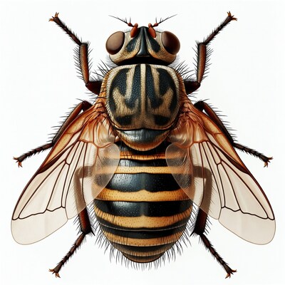 Detailed fly illustration