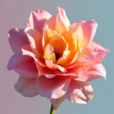 Pink and Orange Rose Bloom