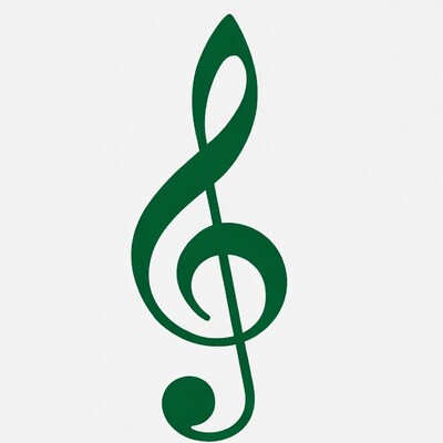Green Treble Clef Symbol