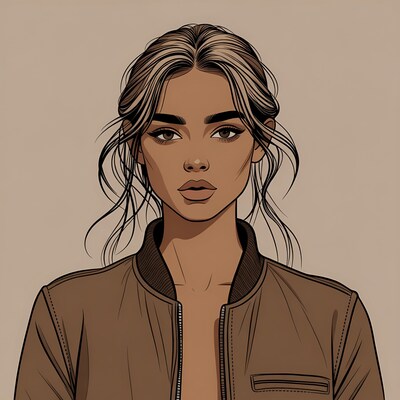 Woman with brown hair in jacket