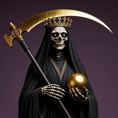 Grim Reaper with Golden Scythe