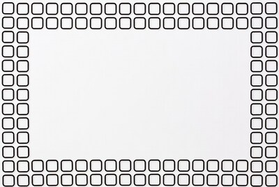 Black and white square border frame