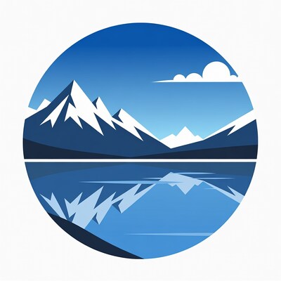 Mountain landscape with reflection