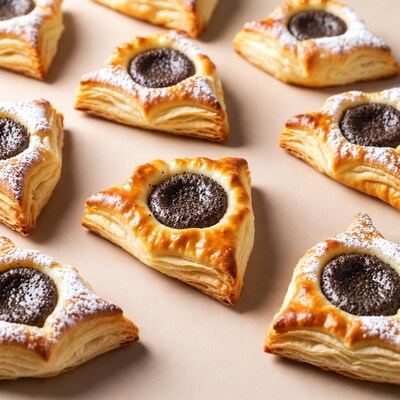 Chocolate filled puff pastries