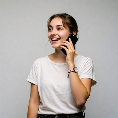 Young woman talking on phone