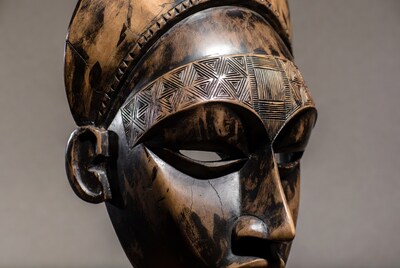 African tribal mask close up