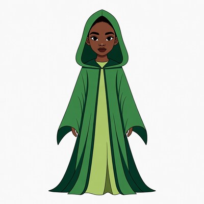 Girl in Green Cloak