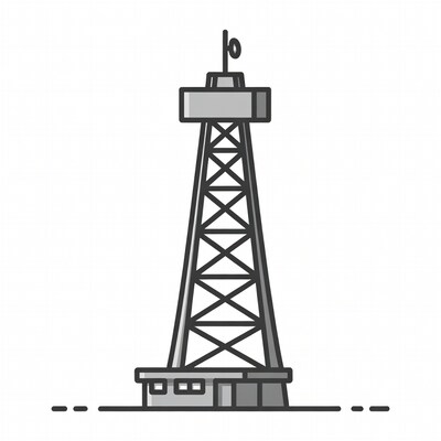 Oil rig tower illustration