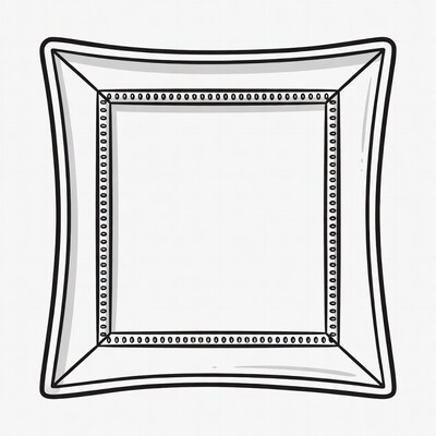 Decorative pillow with beaded border