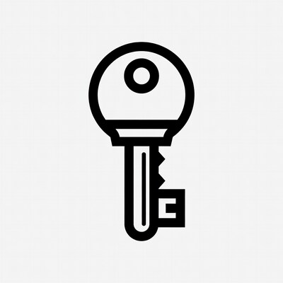 Black key icon