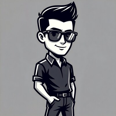 Cartoon man in sunglasses