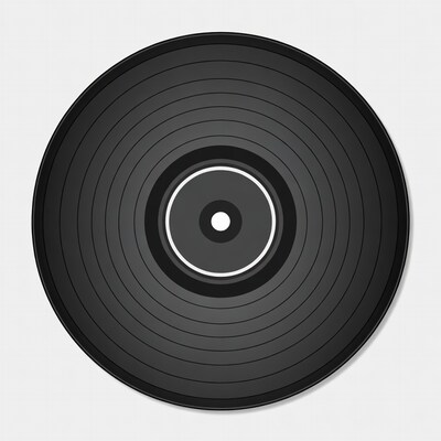 Black vinyl record