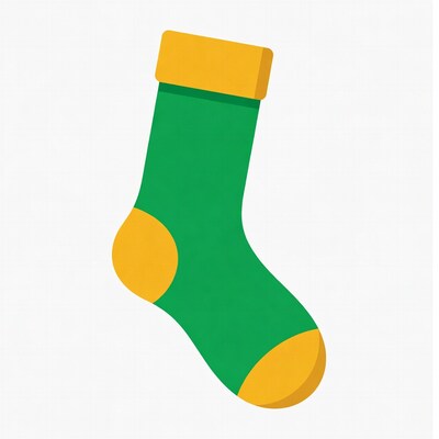 Green and yellow sock