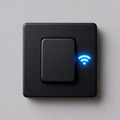 Black WiFi light switch