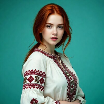 Young woman with red hair