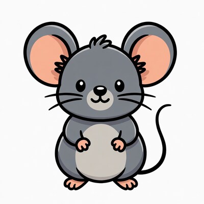 Cute cartoon mouse