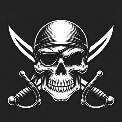 Pirate Skull with Swords