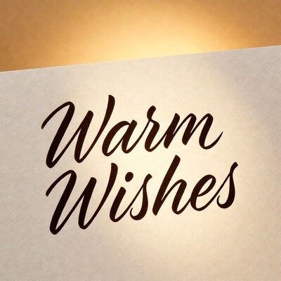 Warm Wishes Calligraphy