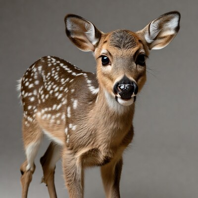 Young deer fawn standing