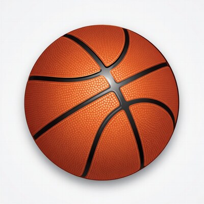 Basketball on white background