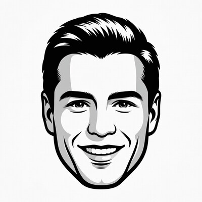 Smiling man with styled hair