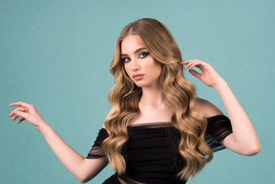 Woman with long blonde hair