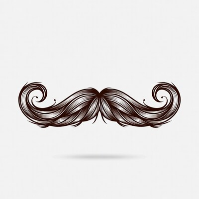 Stylized mustache illustration