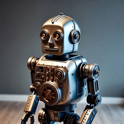 Vintage Robot with Gears