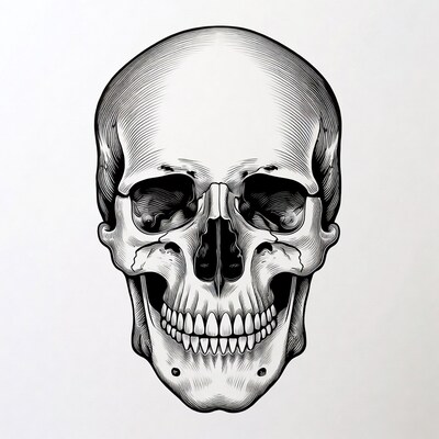 Human Skull Illustration