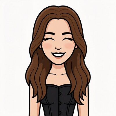 Smiling woman with long brown hair