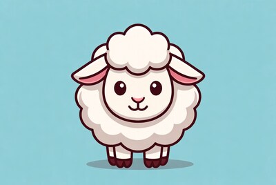 Cute cartoon sheep