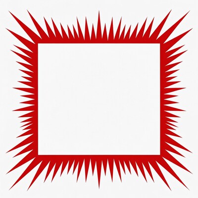 Red spiky frame border