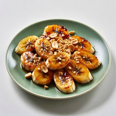 Caramelized Bananas with Peanuts