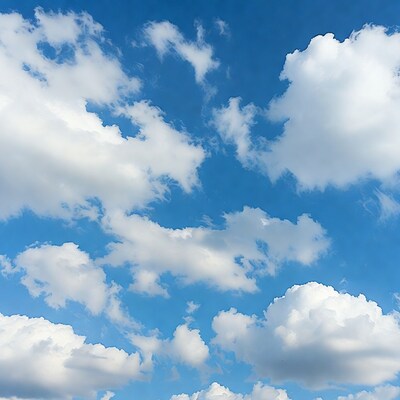 White clouds in blue sky