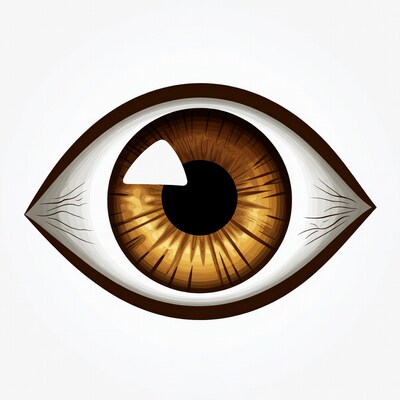 Brown eye close up