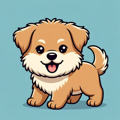 Cute cartoon puppy