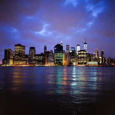 New York City skyline at night