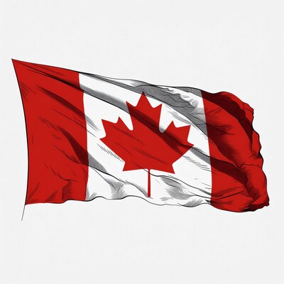 Waving Canadian Flag