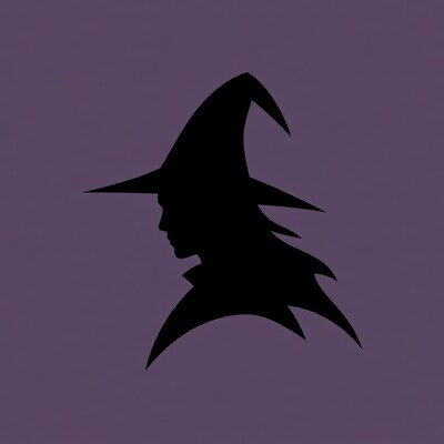 Witch silhouette profile