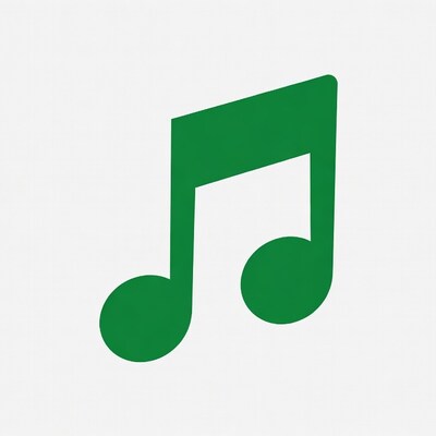 Green music note icon