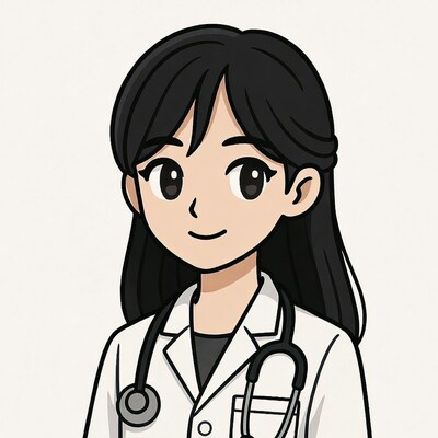 Cartoon female doctor with stethoscope
